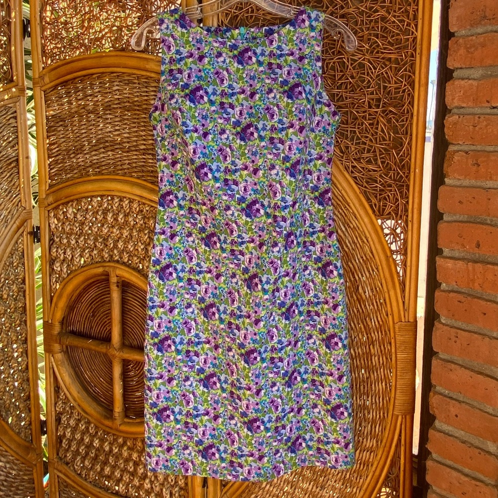 CDC Multicolor Floral Mini Dress Size 4 Like New Fitted
